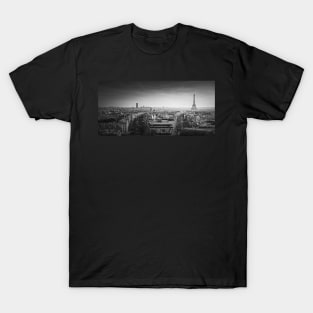 Black and white Paris panorama T-Shirt